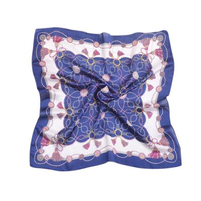 China Unique Digital Printing Square Yarn Polyester Scarf for sale