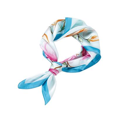 China Wholesale Poly Square Digital Printed Silk Scarf For Women for sale