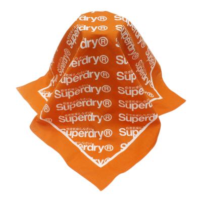 China Designer 100% Cotton Square Own Size Custom Logo Bandana for sale