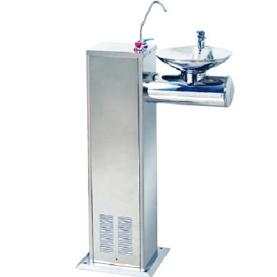 China Standing Installation Floor-standing Two Basin Stainless Steel Water Cooler Drinking Stations Dispenser for sale