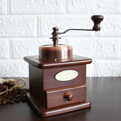 China Sustainable Wooden Coffee Bean Coffee Grinder Machine with Ceramic Grinding Core for sale