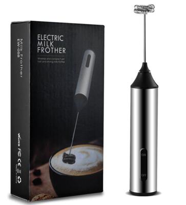 China Rechargeable Foam Maker USB Coffee Frother Manual Electric Milk Frother for sale