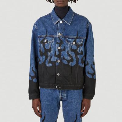 China Tall Denim Jackets Laser Black Mens Windproof Denim Tall Blue Jacket Men Custom Lattice Jacket for sale