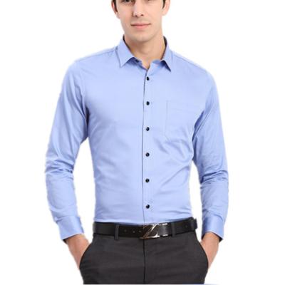 China Office Shirts Men's Anti-Shrink Long Sleeve Shirts Formal Dress Shirts Designs for sale