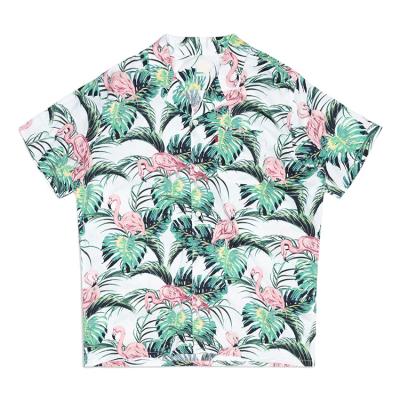 China Latest design popular summer beach custom anti-pilling print short sleeve hawaiian shirt for sale