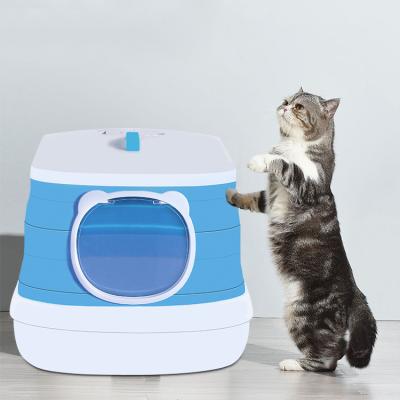 China Plastic Supplier Collapsible cat litter box basin portable Foldable litter box For Cats for sale