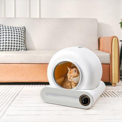 China Plastic Chinese Manufacturer Self-cleaning Cat Litter Box cat litter robot automatic box for sale