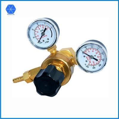 China Female 0.96''-14 Argon gas welding regulator twin 2 gauge single stage Forged copper CO2/Argon regulator for sale