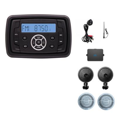 China L Marine Media Receiver Package Marine Speakers With MP3 Player BT Radio Two 6.5 Inch SpeakersH806+H058 For ATV UTV Motorcycle for sale