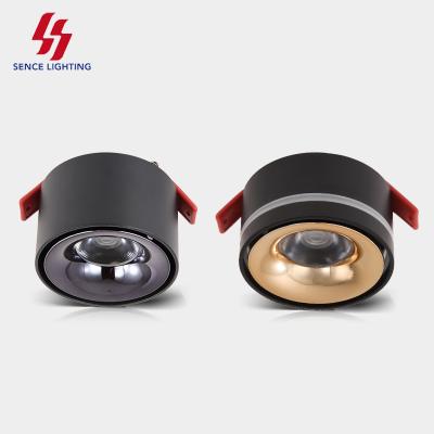 China Commercial Lighting Anti Glare Led Spotlight 12w Modern SENS Acrylic Side Light Kitchen Downlight Recessed Round Cob Led Spot Light for sale