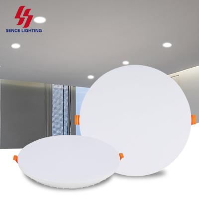 China Frameless Down Recessed Home Department Light Wholesale 7w 12w 18w 24w 36w Round Smd Mounted Recessed Aluminum Commerical Led Panel Light Frameless for sale