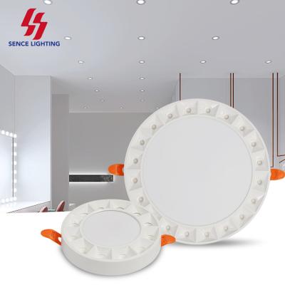 China Two Uses Of A Lamp Body Cool White Color Home Office Commercial Lighting Round 8w 18w 24w 36w Smd Included Frameless Led Ceiling Panel Light for sale