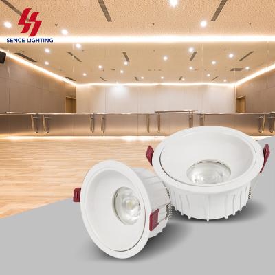 China Aluminum 7w 12w 18w Sense Anti-glare Home Office Led Spot Light Down Light Modern Recessed Round Commercial Led Downlight for sale