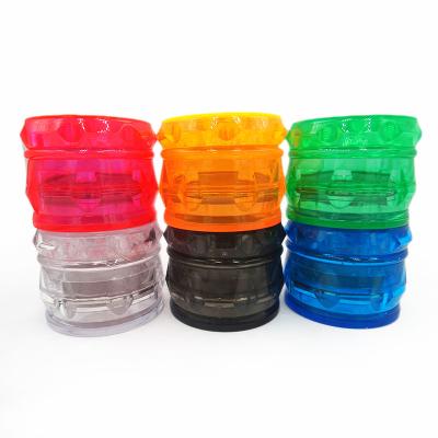 China 2022 New Design 2 Piece Herb Grinder Plastic-60MM Herb Grinder Smoke Grinder Plastic-60MM 2 Layer Herb Tobacco Cutter Grinder for sale