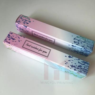 China Recycled Materials Private Label Lipstick/Eyeliner/Mascara Colorful Cosmetic Paper Box With Printing Logo for sale