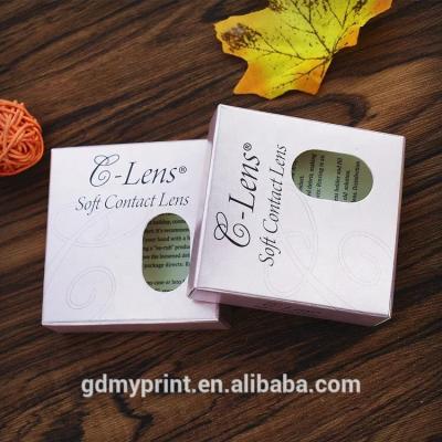 China Recycled Materials Custom Small Contact Lens Cosmetic Packaging Box for sale