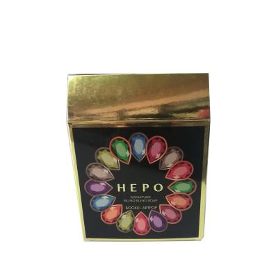 China Recycled Materials Fashion Contact Lenses Small Gold Paper Custom Box With Logo Printing for sale