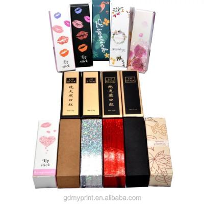 China Recyclable Custom Matte Full Color Printing Lipstick Box , Lip Gloss Packaging Box for sale