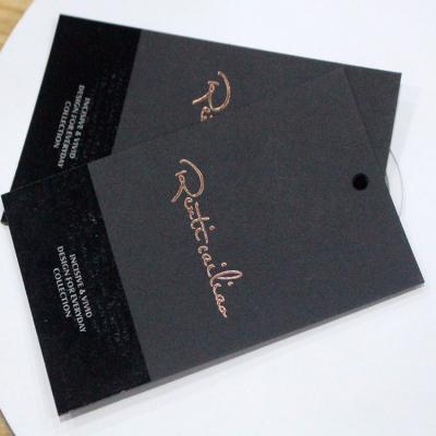 China paper & Cardboard Rose Gold Foil Tag Earring Paper Card Logo Recycled Paper Printing for sale