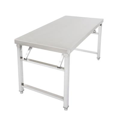 China 304 Stainless Steel Commercial Folding Kitchen Work Table Work Bench Restaurant Prep Table for sale