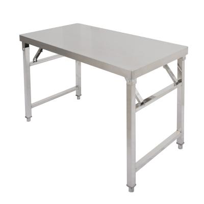 China Folding manufacturers produce commerical restaurant kitchen workbench stainless steel food prep work table for sale