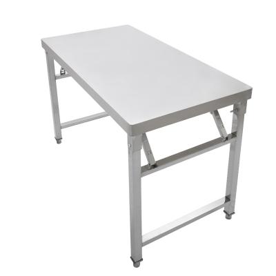 China Folding Metal Stainless Steel Workbench Workstations Stainless Steel Table Prep and Work Service Table for sale