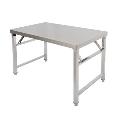 China Commercial Folding Stainless Steel Work Table Metal Work Table Kitchen Prep Table Workstation for sale