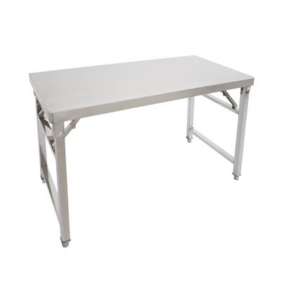 China Customized Folding Kitchen Stainless Steel Worktable Bench Food Prep Table Folding Work Table for sale