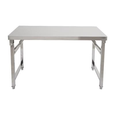 China Hot Sales Folding 201/304 Stainless Steel Folding Work Bench Kitchen Folding Work Table for sale