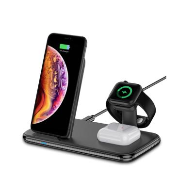 China Hot Promotional Mobile Phone Tool Earphone Watch Mobile Phone 15w 4 in 1 Wireless Charger Stand with CE RoHS FCC Qi Certificates for sale