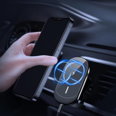 China Wholesale Price Air Vent Mount Phone Holder Fast Charging Magnetic Wireless Mobile 15w Fast Charger For Car for sale