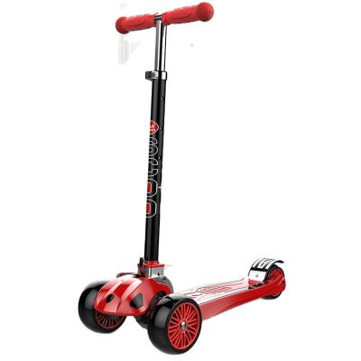 China Adjustable Height 2021 New Populr Led Foot Folding 3 Wheels Kids Freestyle Kick Scooter Fashionable Foot Scooter for sale