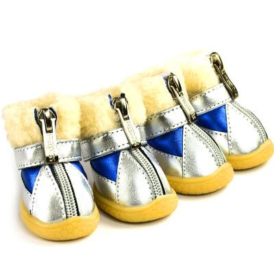 China Sustainable Fashion Cotton Sports Snow Rain Outdoor Non-slip Bottom Pet Boots Walking Shoes For Dog for sale