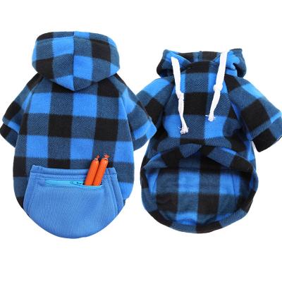 China Sustainable Pet Supplies Autumn Winter Warm Pocket Thicken Zipper Coat Pets Sweater Hoodie Thicken Dog Clothes for sale