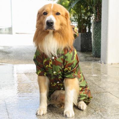 China Viable Oversized Waterproof Camouflage Quadruped Pet Pet Raincoat For Large Large Dog Clothes 6XL for sale