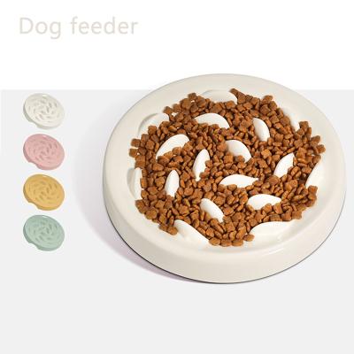 China Newest Automatic Pet Supplies Puppy Cat Food Feeder Dog Slow Anti-Clogging Bowl for sale