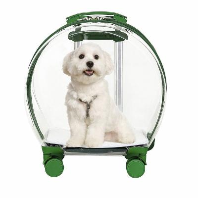 China Durable Breathable Waterproof Lightweight Dog Case With Silent Wheel Outdoor Pet Trolley Case for sale