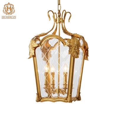 China Entrance Lamp EUROPEAN Antique French Style In Brass And Bronze Copper Material With Classic Chandelier for sale