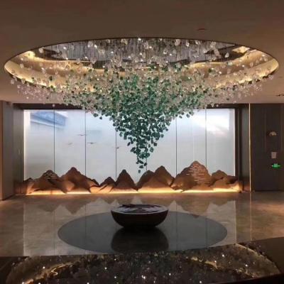 China hotel-residence wedding project chandeliers mdoern customized crystal glass bespoke pendant for lobby for sale