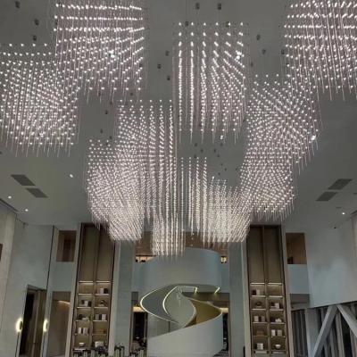 China Residential Hotel Wedding Modern Custom Project Chandeliers Bespoke Starry Night Pendant For Lobby for sale