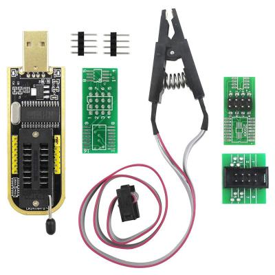 China Computer Test Clip SOP8 SOIC8 and Franco Truck CH341A USB Flash Programmer for Most 24 25 Series EEPROM BIOS Chips with PDF Course for sale