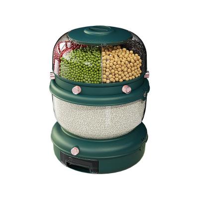 China Freshness Preservation Straining Hot Kitchen Grain Storage Container Cereal Dispenser With Food Container Rice Dispenser Spice 12kg for sale