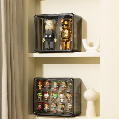 China Transparent Wall Hanging Dollhouse Folding Handmade Doll Bubble Mat Display Box With Show Blind Box For Toy Box Storage Children for sale