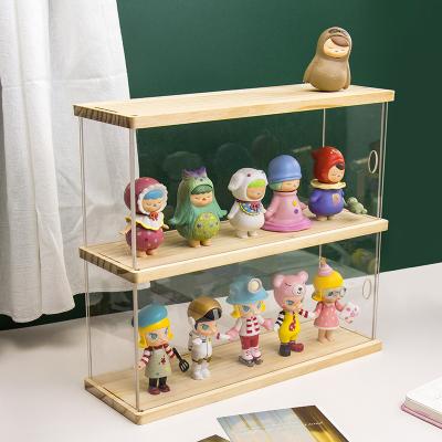 China Transparent Cabinet Folding Hand Blind Model Shelf Rack Display Storage Box With Model Car Acrylic Display Boxes for sale