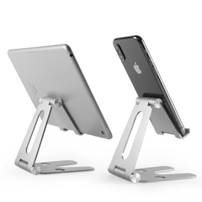 China Adjustable Foldable Mobile Phone Desk Stand Holder Mount Cradle Universal Aluminum Phone Tablet Foldable Stand For Smartphone Tablet for sale