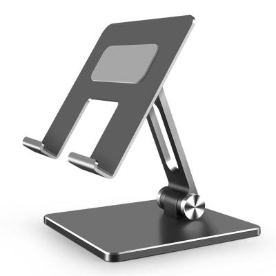 China Adjustable Rotating Adjustable Foldable Metal Tablet Phone Holder Alloy Metal Tablet Desk Stand For iPad iPhone for sale