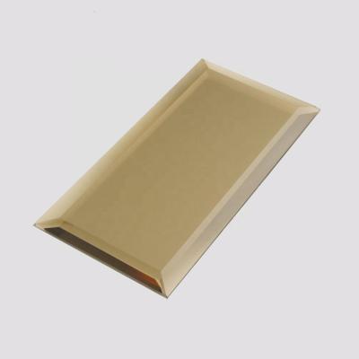 China CLASSIC Bronze Mirror Glass or Sliver Beveled Strips for Wall Mirror Tiles for sale