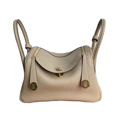 China One-Shoulder One-Shoulder Main Fashionable Soft Leather Handbag All-match Bag Large Capacity Pillow Layer Cowhide Bag Daily Used Leather Bag for sale