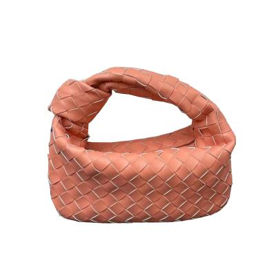 China Fashion luxury classic woven women bags, ladies handbags stock high quality woven genuine leather bags for sale