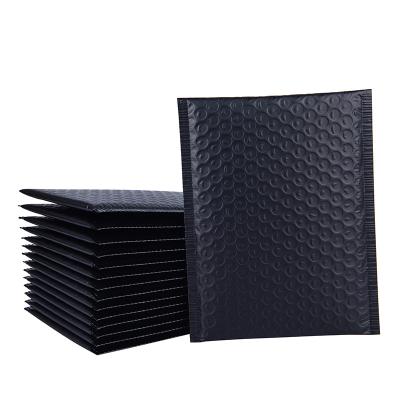 China Cosmetics Matte Black Poly Mailer Bubble Expanded Thickened High End Moisture Proof Bags for sale